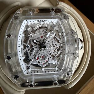 Transparent Skeleton Watch - Silver and Black